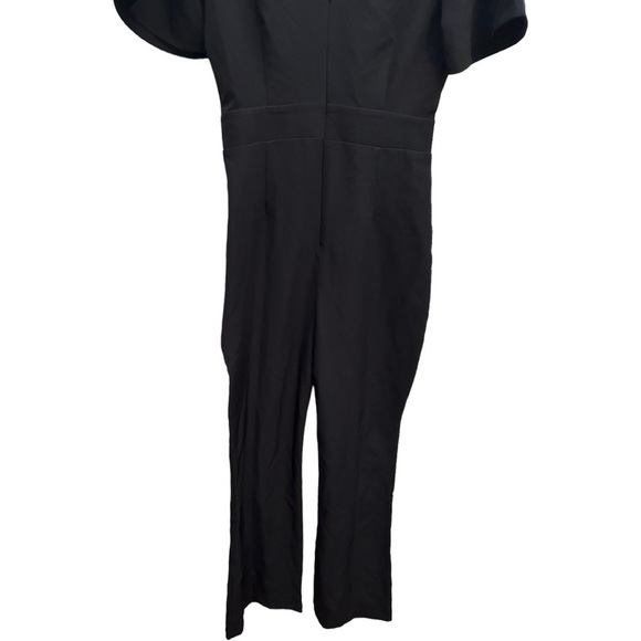 SOCIALITE Deep Surplice Neck Flutter Sleeve Jumpsuit black - Picture 6 of 14